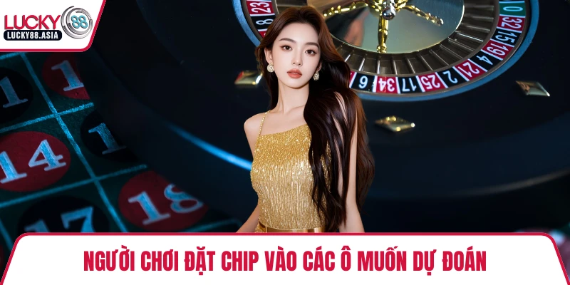 Người chơi đặt chip vào các ô muốn dự đoán